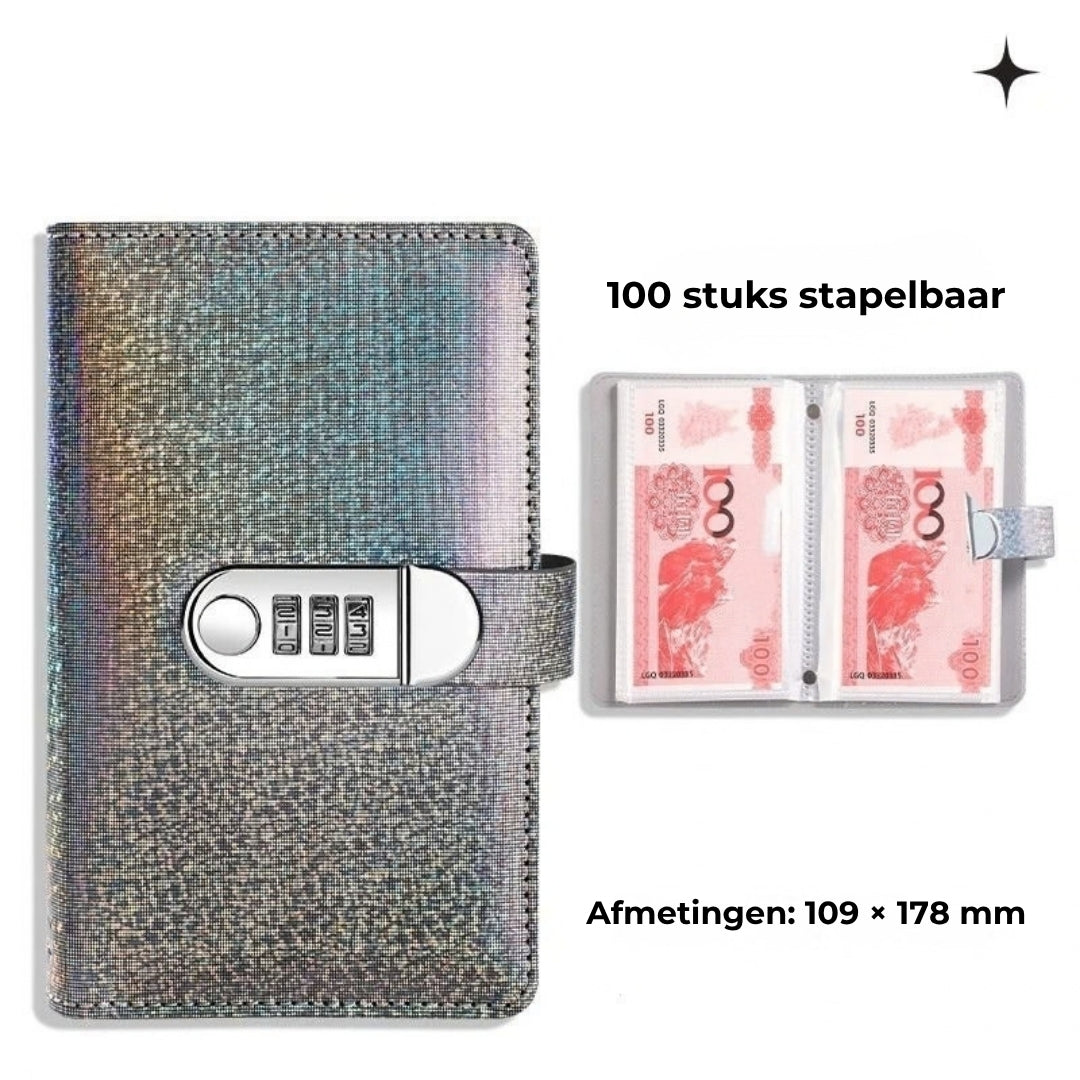 Glitter Spaarboekje met Codeslot