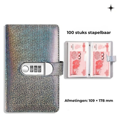 Glitter Spaarboekje met Codeslot