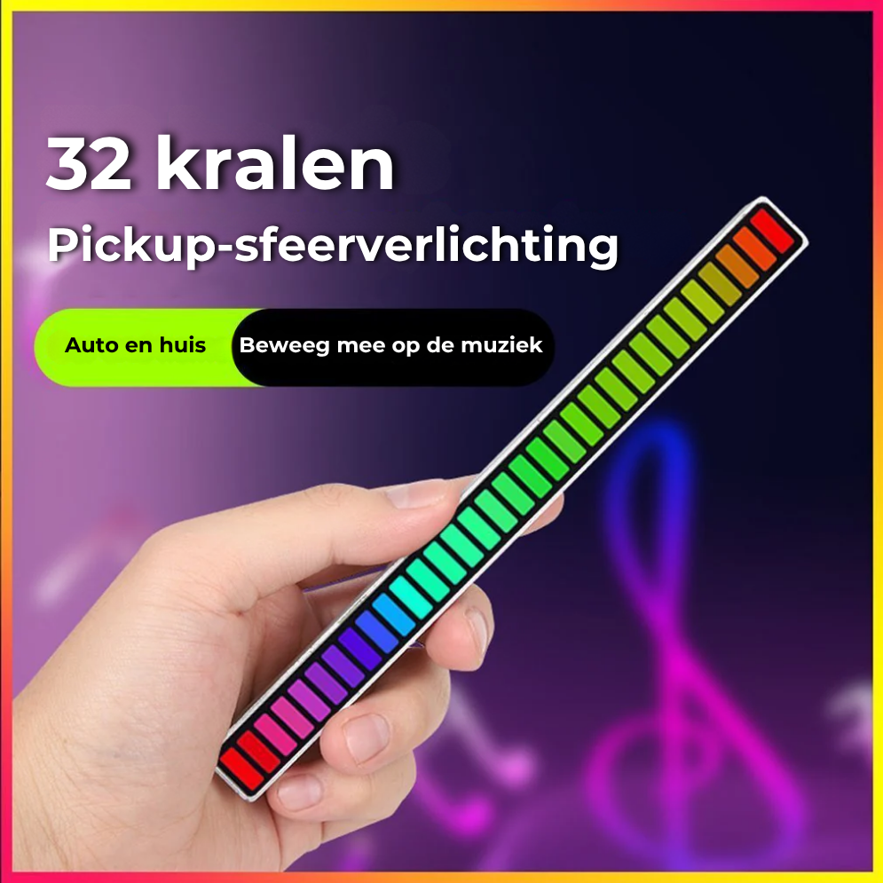 🎶 LED Muziekgestuurde Lamp – jouw mobiele lichtshow!