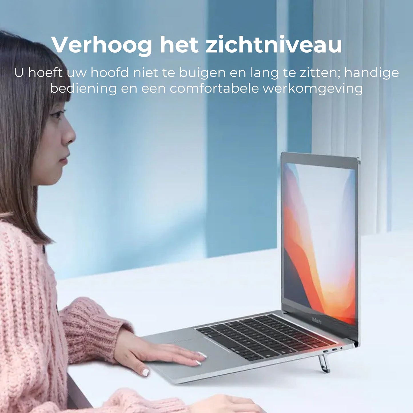 Onzichtbare laptopstandaard van aluminium (2st)