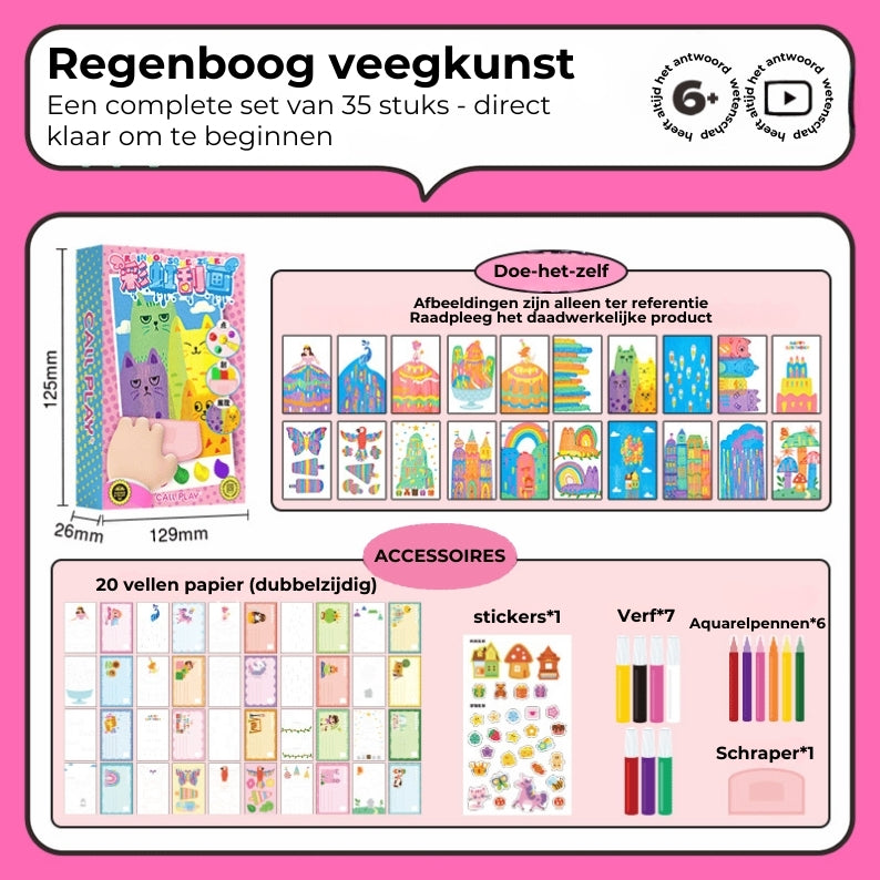 DIY Regenboog Veegkunst (set van 35)