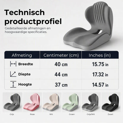 Ergonomisch Zitkussen met Rugsteun van Traagschuim