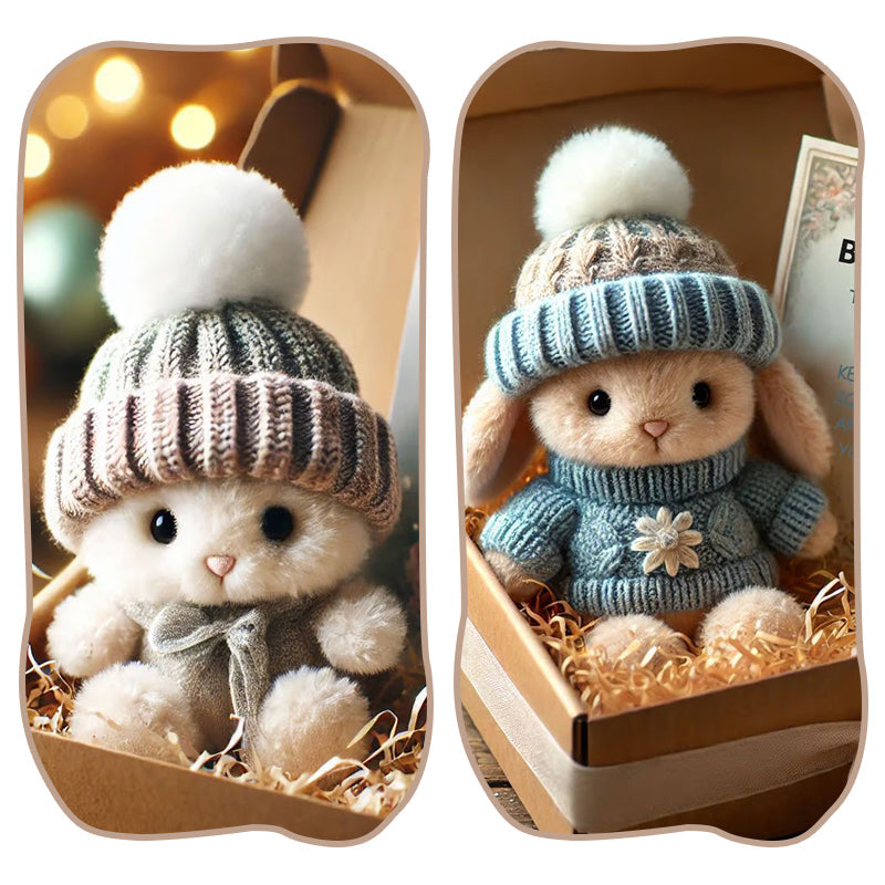 🐇 Paasactie Handgemaakte Mini Konijnen Knuffeltjes