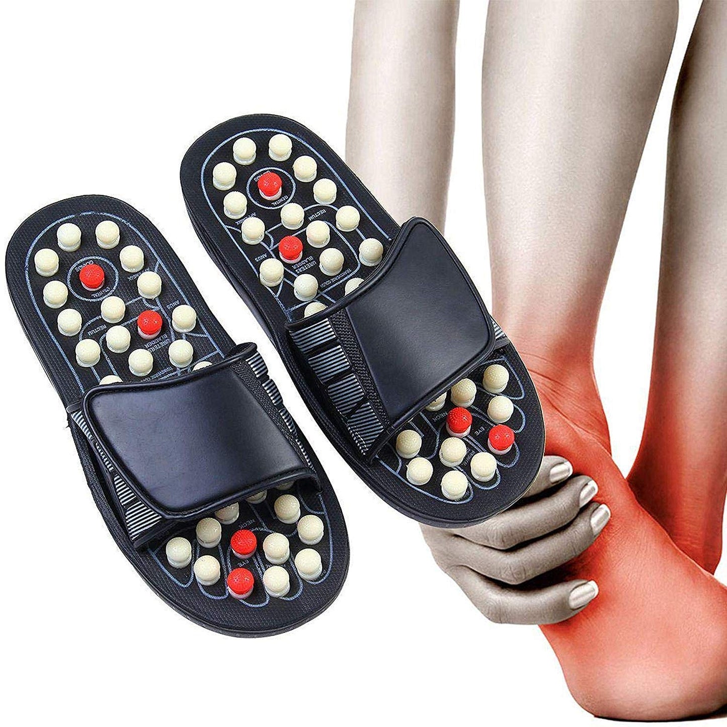 Slippers voor acupressuur en magneettherapie
