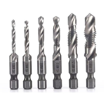 6-delige Boor- en Tapbitset met Titaniumcoating