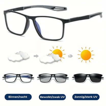 👓️ Bifocale, ultralichte blauwlichtbril - Sportief model
