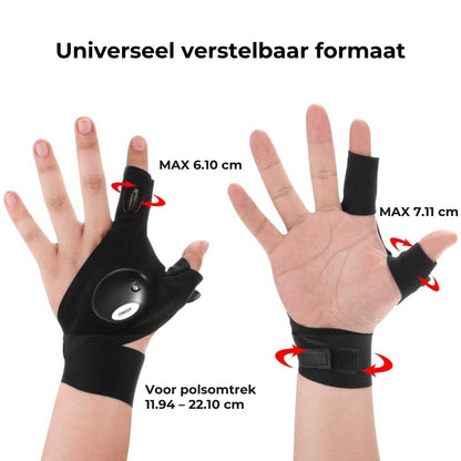 Handsfree LED zaklamp Waterdichte handschoenen