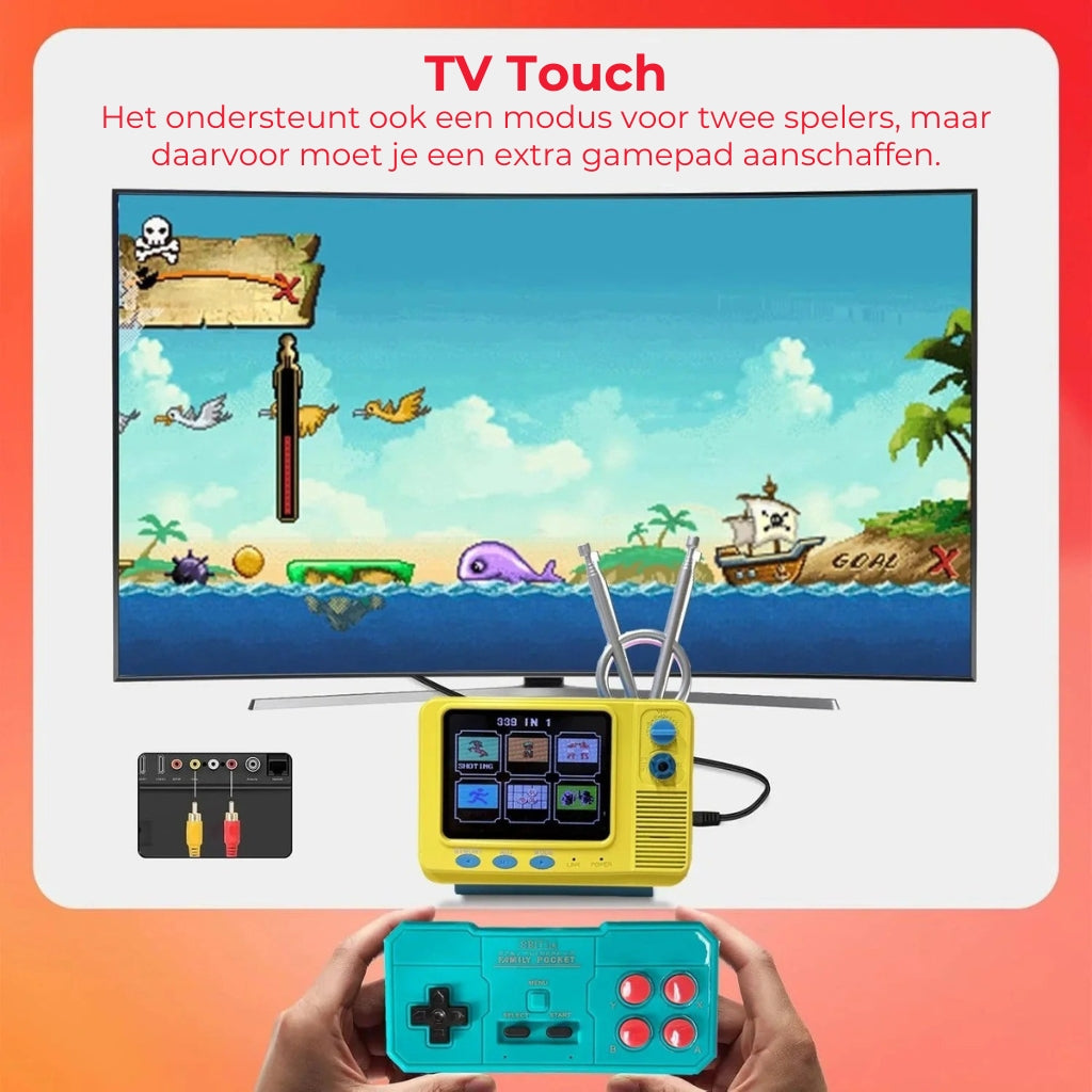 Retro Mini-TV Spelconsole met draadloze controller