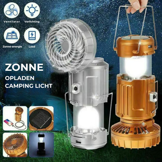3 in 1 Draagbare LED Campinglantaarn op Zonne-Energie