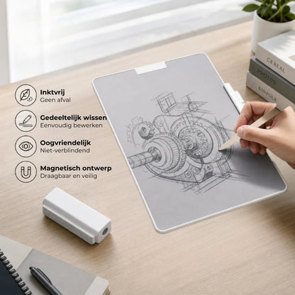 Inktvrij Tekenbord - Incl. Stylus, Wisblok