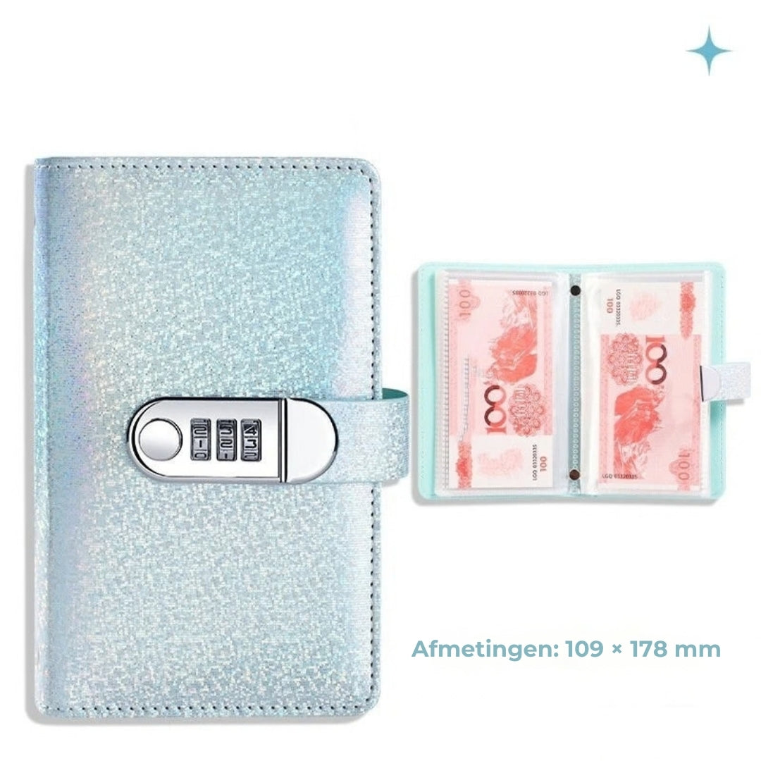 Glitter Spaarboekje met Codeslot
