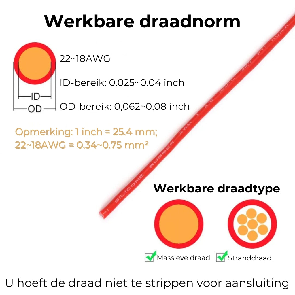 Tweedraadse Plugverbinding met Vergrendeling (20 stuks)