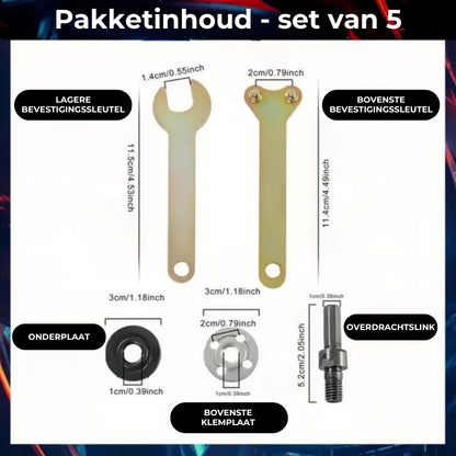 Drilboor Slijpschijf Adapter Set