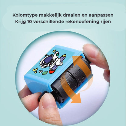 Rekenoefeningen Rolstempel (optellen, aftrekken, vermenigvuldigen, delen)