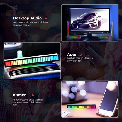 🎶 LED Muziekgestuurde Lamp – jouw mobiele lichtshow!