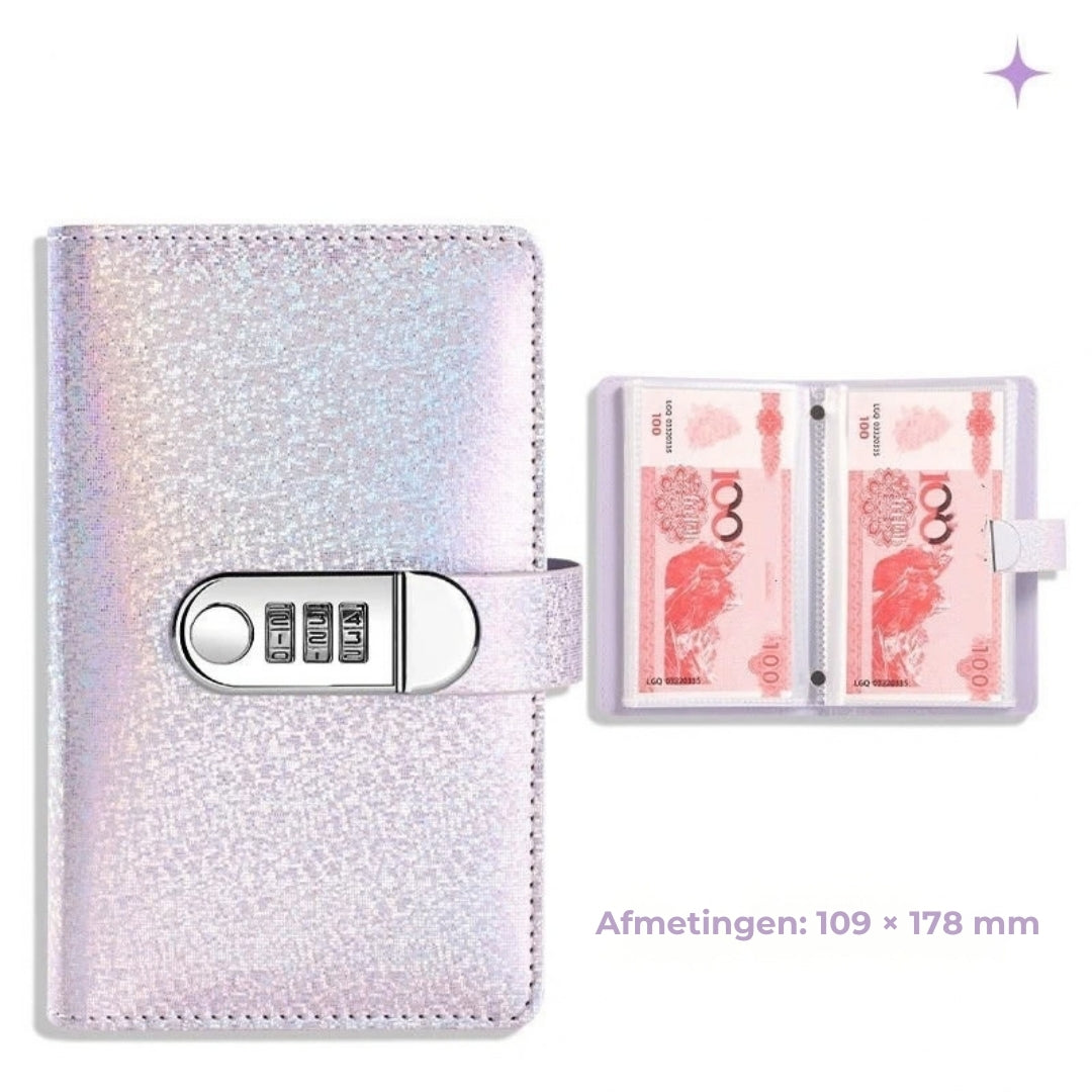 Glitter Spaarboekje met Codeslot