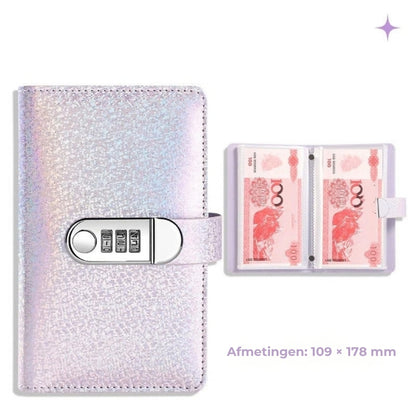 Glitter Spaarboekje met Codeslot