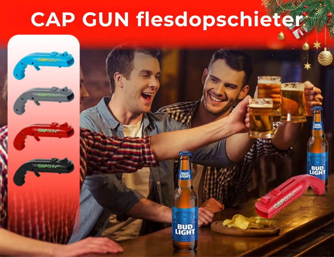 Doppistool Flesopener – Creatieve Flesopener met Lanceerfunctie - CAPGUN
