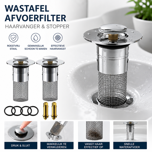 RVS Gootafvoer Filter – Anti-Verstopping Haarvanger
