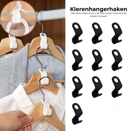 Ruimtebesparende Kledinghanger-verbindingshaken (set van 10)