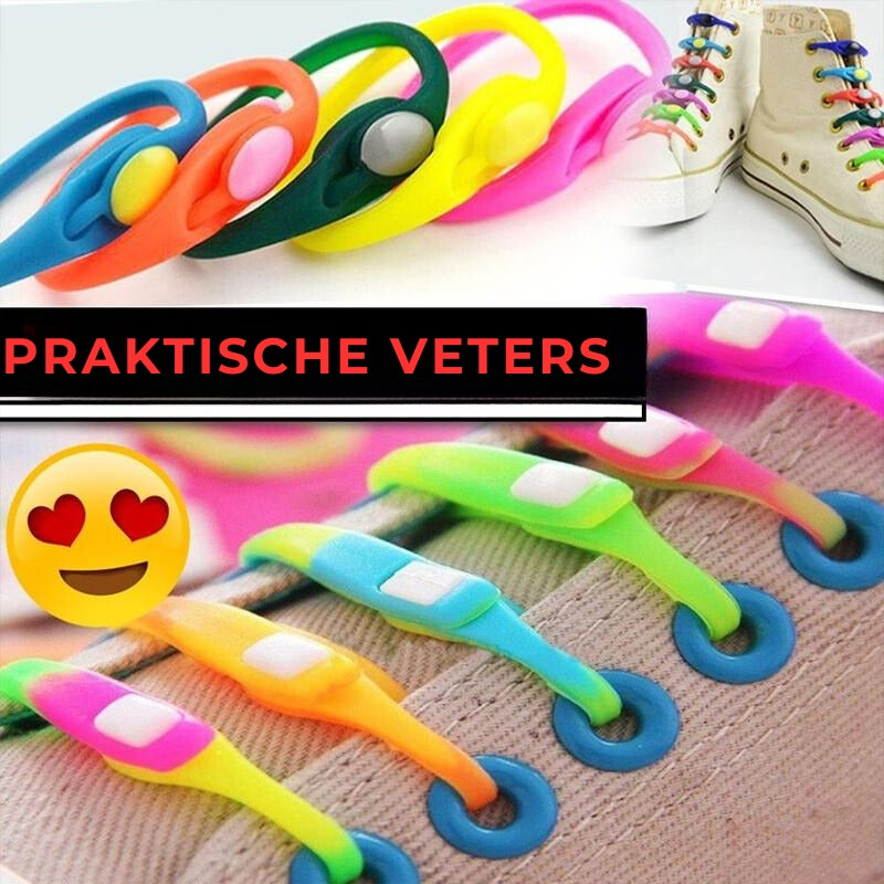 🌈Gekleurde Praktische Veters (12 stuks)