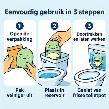 Dinosaurusvorm Toiletspoel Reiniger – Toiletreiniger in Schattige Fles (3st)