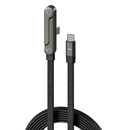 Ergonomische 2-in-1 snellaadkabel en telefoonstandaard