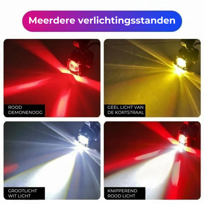 LED Fietslicht met Dubbele Lichtstraal