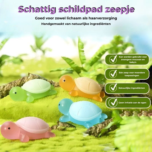 🐢 Kleine schildpad handgemaakte essentiële oliezeep