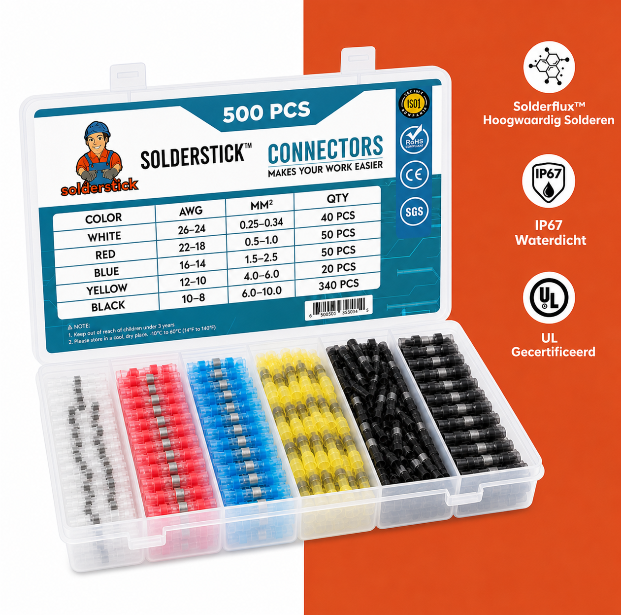 Soldeersticks - set waterdichte soldeerdraadverbindingsstukken