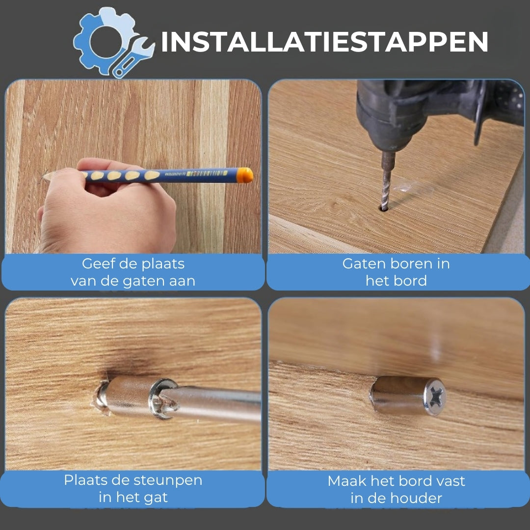 Inschroefbare Plankpennen met Beschermhoes - 40 Stuks