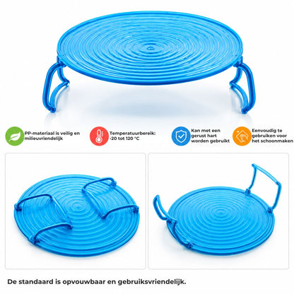 Opvouwbaar Magnetron Verwarmingsrek - Anti-Slip en Dubbelwandig Geïsoleerd