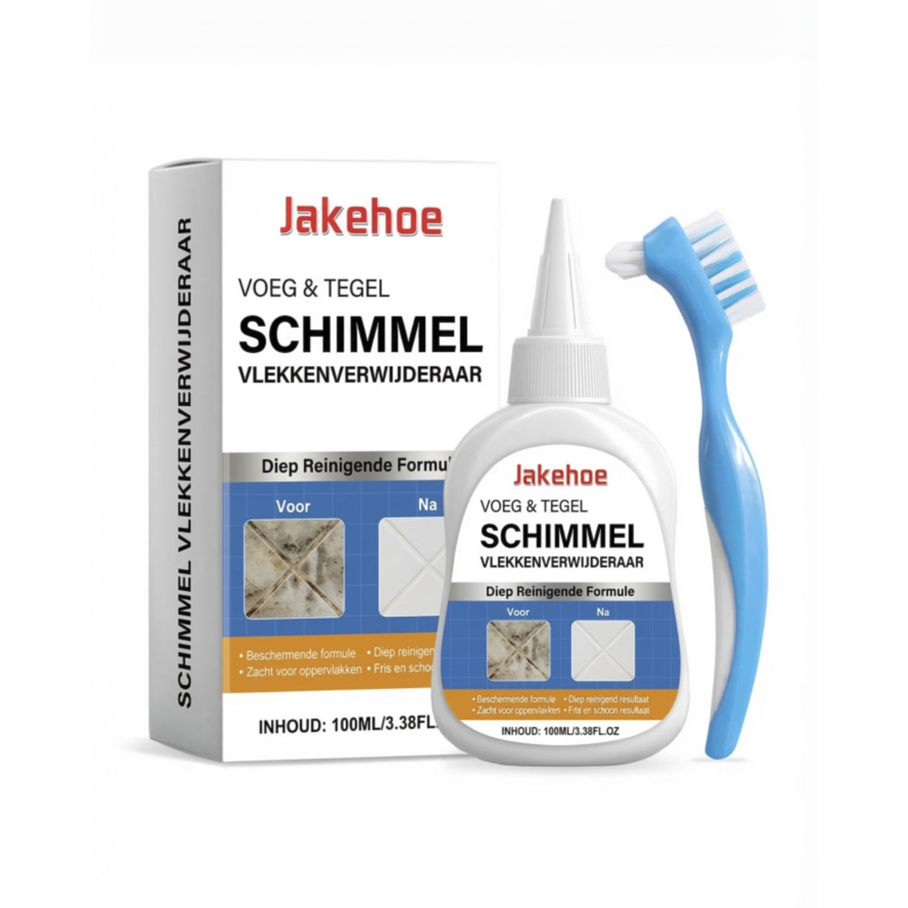 Schimmelverwijderingsgel met schrobborstel – Krachtige schimmelvlekkenreiniger