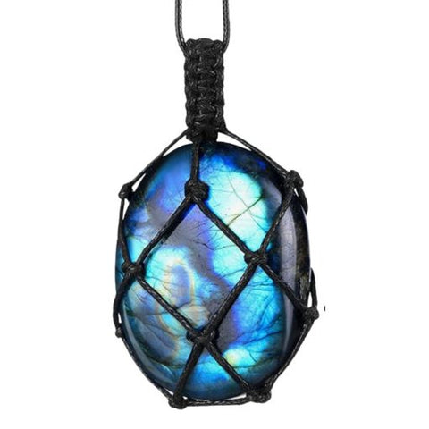 Drakenhart labradoriet ketting