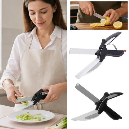 2-in-1 Keukenschaar met Veermechanisme