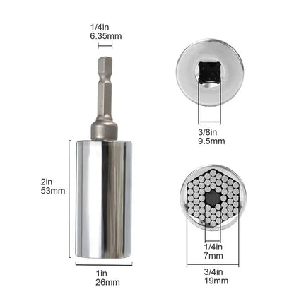 Universele Dopsleutel Set met Booradapter 7–19 mm