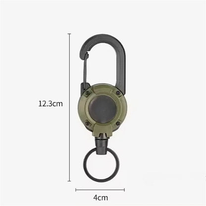 3-in-1 Anti-Diefstal Karabijnsleutelhanger met Uittrekbaar Koord