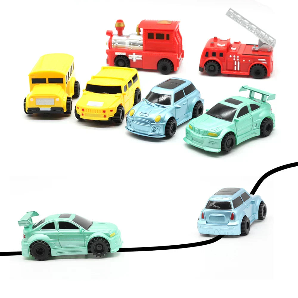 Tekeningvolgende speelauto's