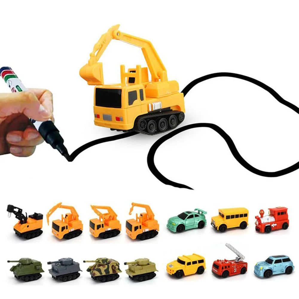 Tekeningvolgende speelauto's