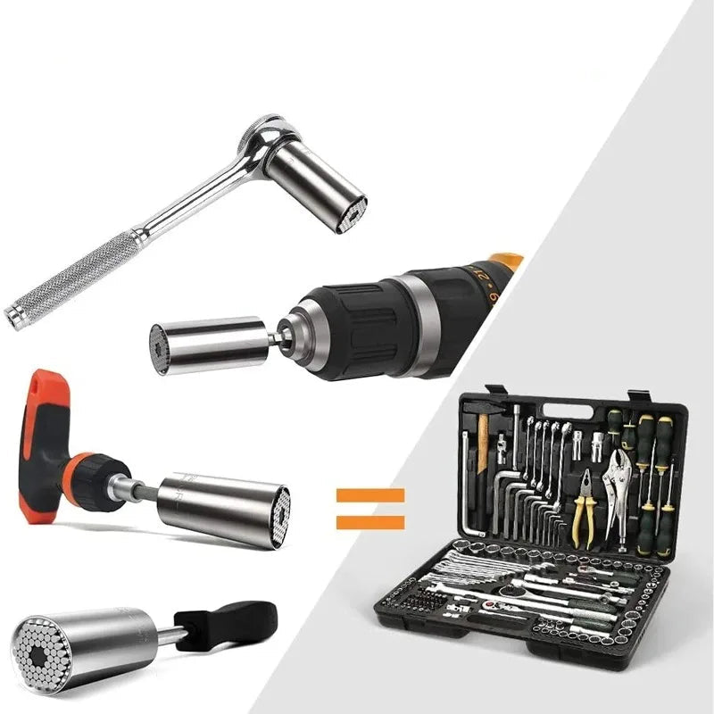 Universele Dopsleutel Set met Booradapter 7–19 mm