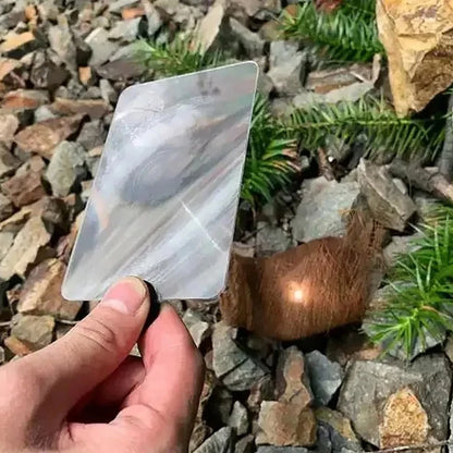 Vuurstarter Lens – Fresnel-lens in zakformaat voor outdoor survival en kamperen