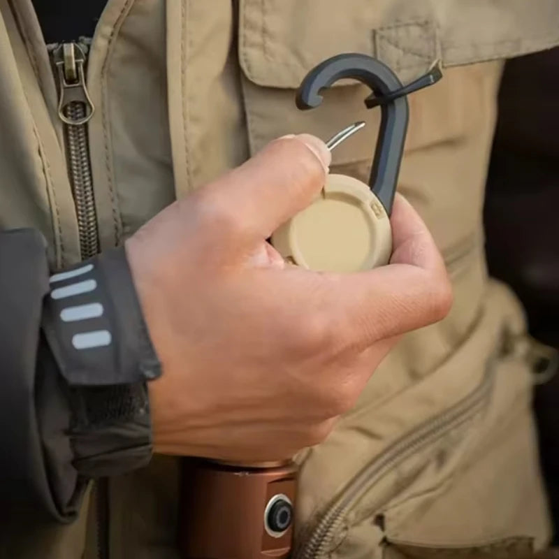 3-in-1 Anti-Diefstal Karabijnsleutelhanger met Uittrekbaar Koord