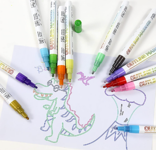 KleurStift Met Dubbel-Lijnseffect