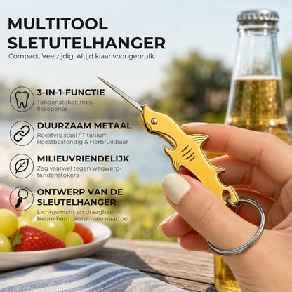 Haai 3-in-1 sleutelhanger-multitool