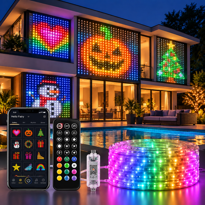 Smart LED-gordijnslinger - Eigen keuze lichtdesign via APP