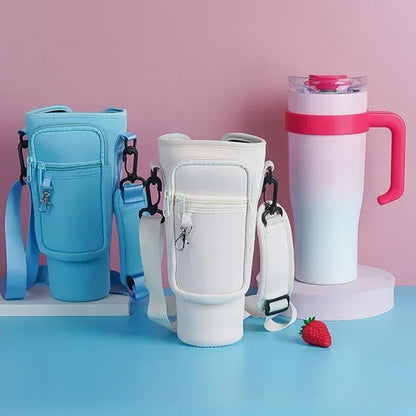 Neopreen Draagtas voor Tumblers met Verstelbare Band en Opbergvakken