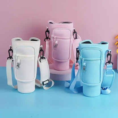 Neopreen Draagtas voor Tumblers met Verstelbare Band en Opbergvakken