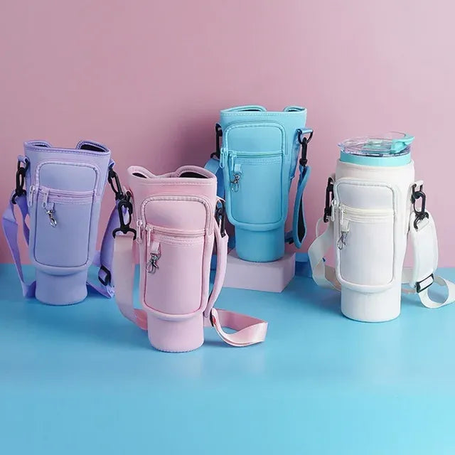 Neopreen Draagtas voor Tumblers met Verstelbare Band en Opbergvakken