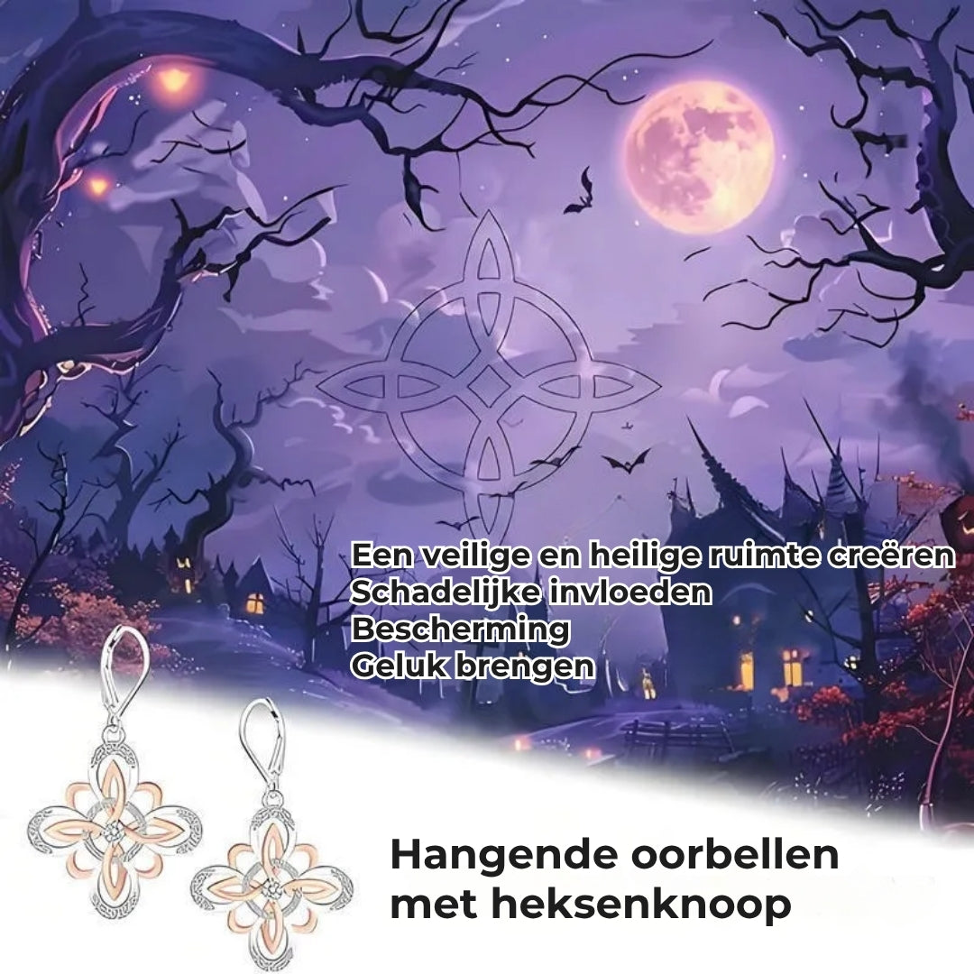 Zilveren Heksenknoop Oorbellen