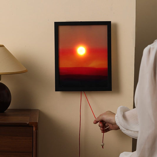 Creatief handgetrokken LED zonsondergang fotolijst